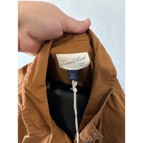 Universal Thread Top Shirt Blouse Plus Size XXL Cotton Brown New - Picture 3 of 3